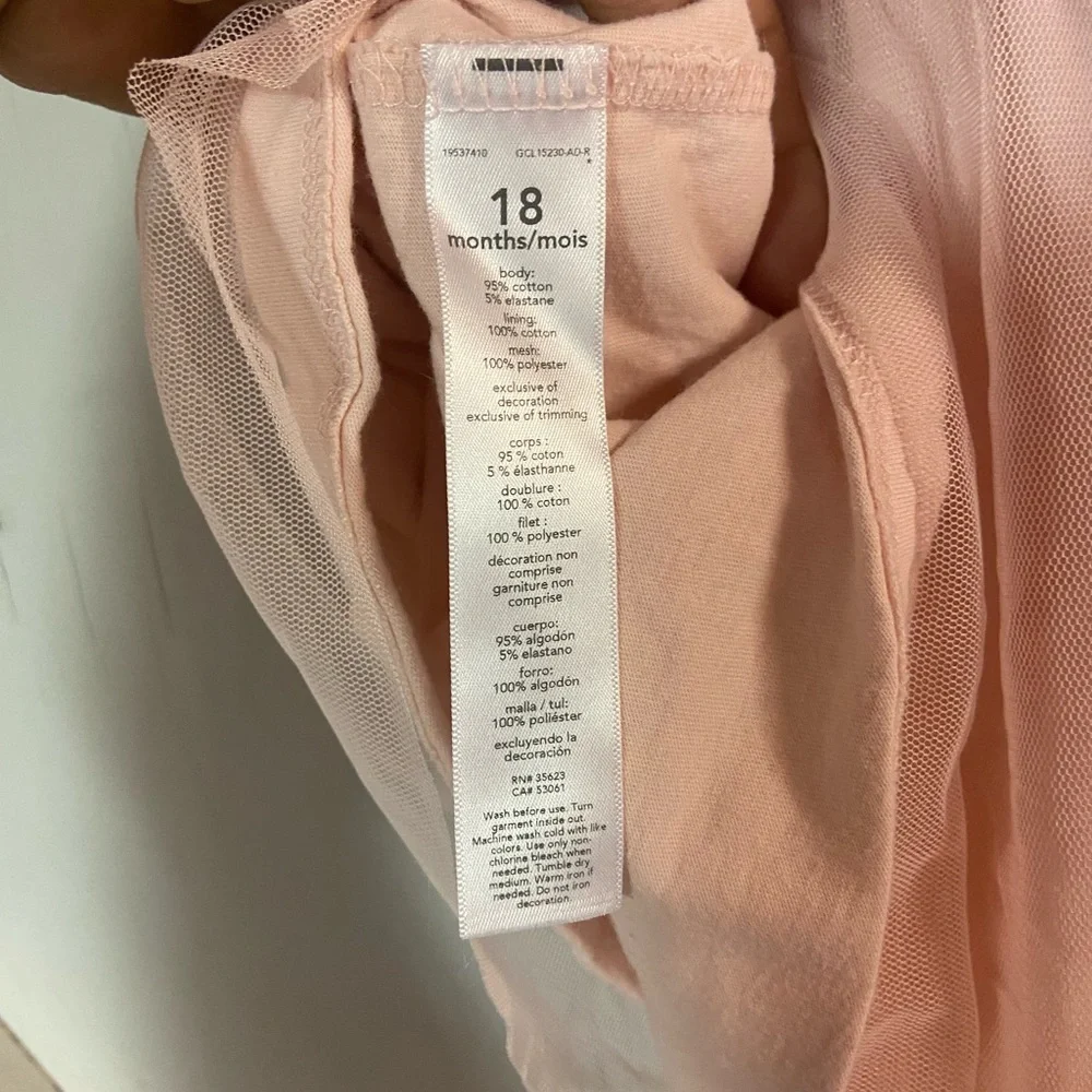 Carters grey pink winking bear girls dress baby toddler 18 months - Picture 6 of 6